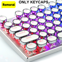 104 Keys English Keycaps Black White Personalize DIY For RGB Backlight Gaming Mechanical Keyboard Vintage Game Keyboard