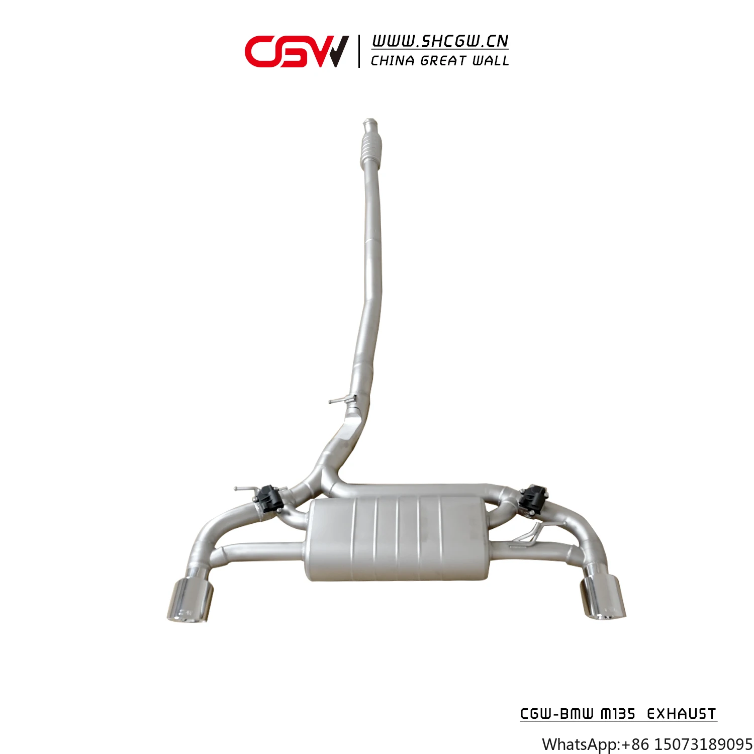 Super Smooth Exhaust System Cat-back Muffler for M135 With Carbon Fiber Tips
