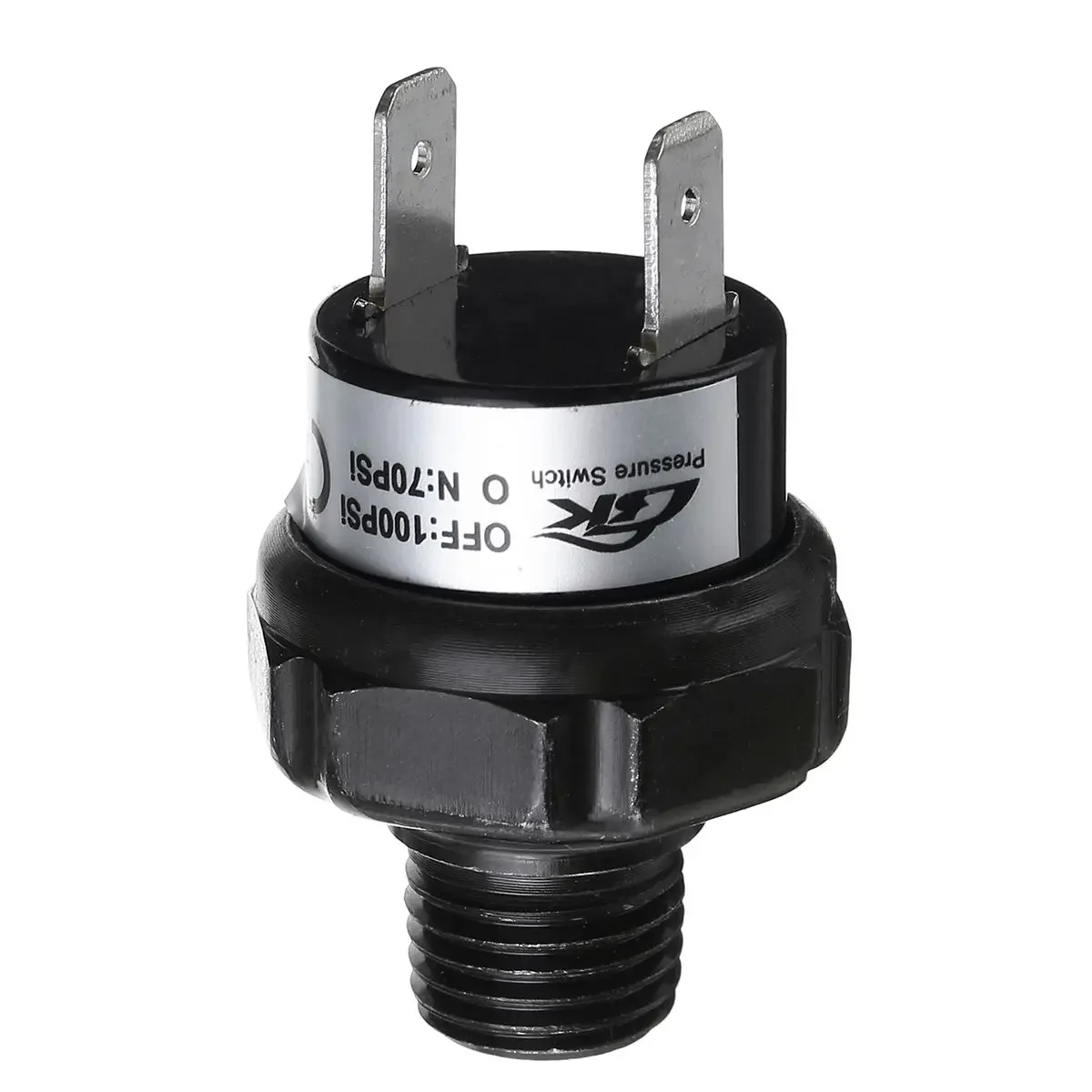 

12 В/24 В, 70-100 фунтов на квадратный дюйм, резьба 1/4 дюйма NPT, автомобильный звуковой сигнал, воздушный компрессор, переключатель давления, клапан для тяжелых условий эксплуатации