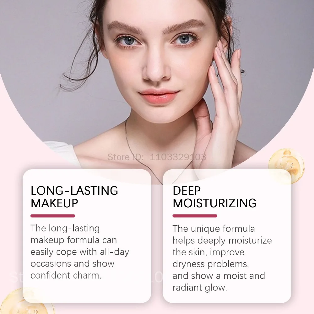 EELHOE-Base hidratante resistente al agua, crema con cojín de aire, luz Natural transparente, ilumina el tono de la piel, maquillaje Base de alta cobertura
