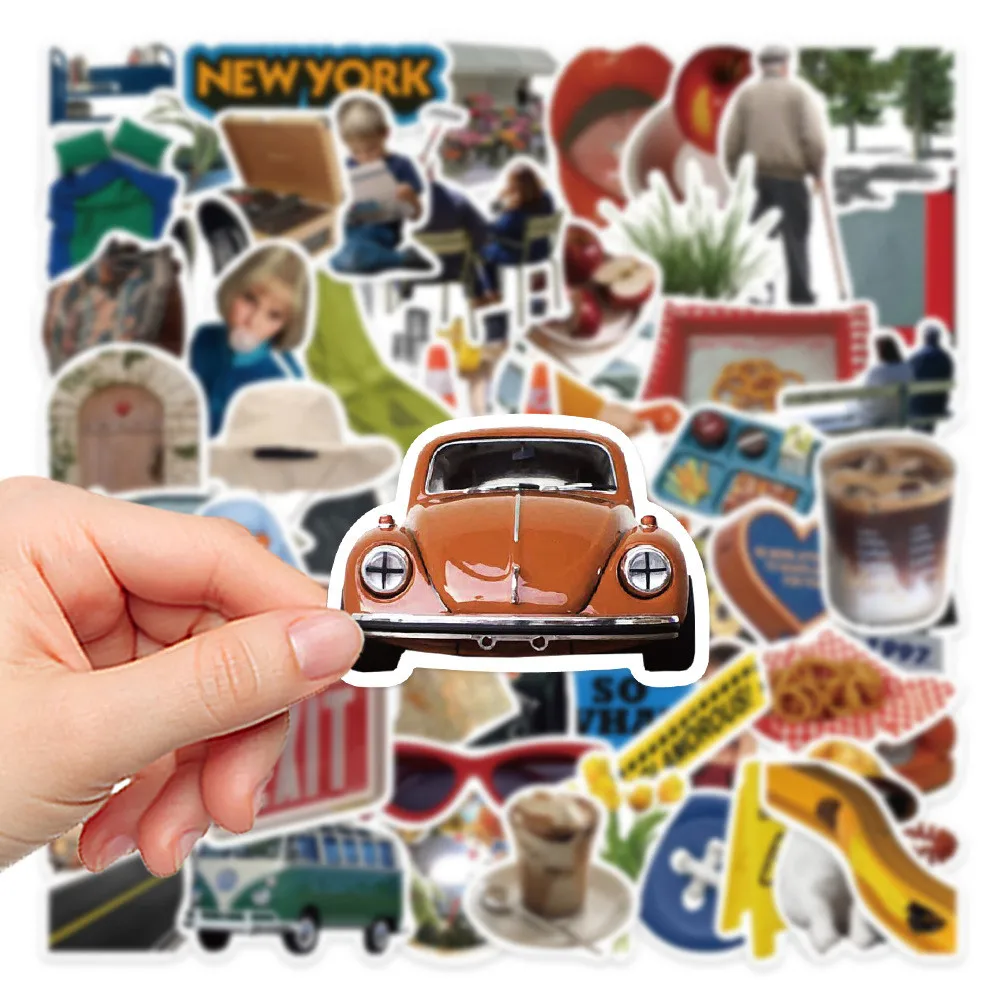 63 قطعة من ملصقات الطراز الأوروبية والأمريكية العتيقة - شارات زخرفية مقاومة للماء لتسجيل أجهزة الكمبيوتر المحمولة ومتجر YourLife #5