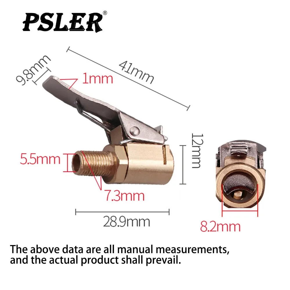 Car Air Chuck 2PCS Brass Tire Chuck 1/4