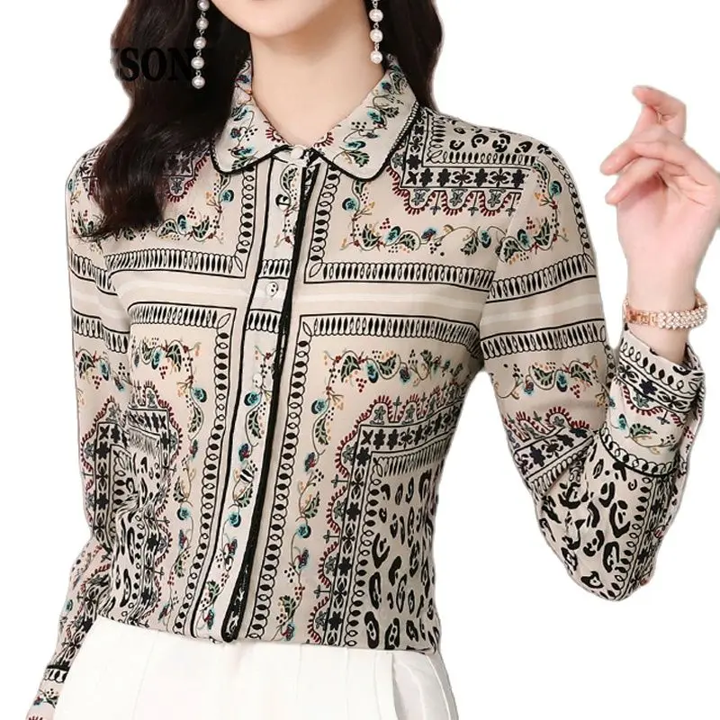 FANIECES Women Shirts And Blouses 2023 Autumn Long Sleeve Vintage Shirt Casual Feminine Blouse OL Style Blusa Mujer Moda 2023