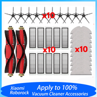 Roborock S5, S5 Max, S6 MaxV, S6 Pure, E4, E5, S51, S52, S55 için Uyumlu Rulo Yan Fırça Filtre Paspas Aksesuar Parça