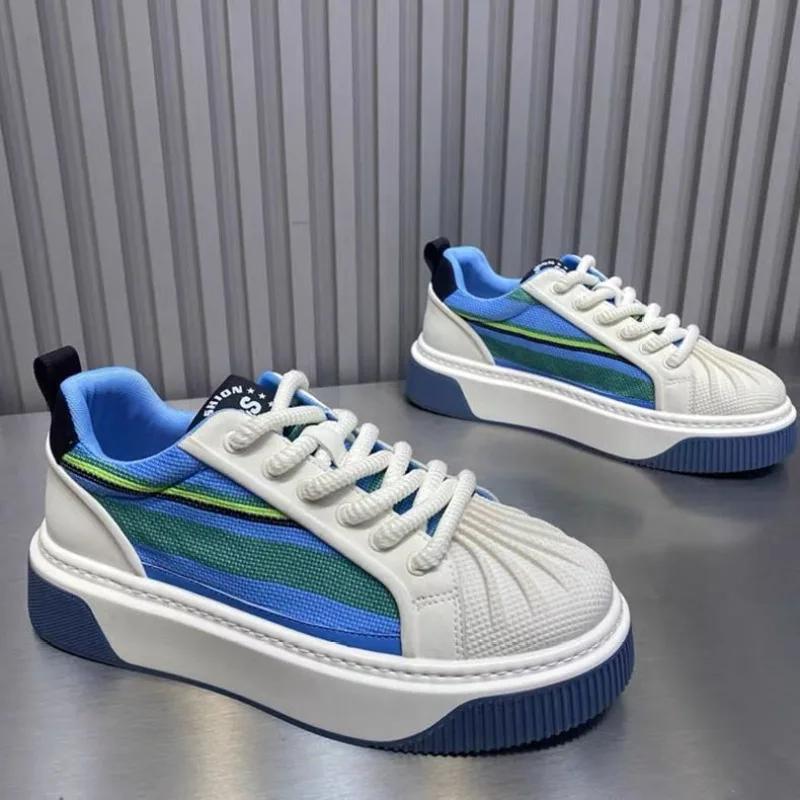 Zapatos Con Punta A Rayas De Diseño Moderno Para Hombre, Zapatos Planos Suaves Y Ligeros, Zapatillas De Skate, Retro 2025_voghion.com