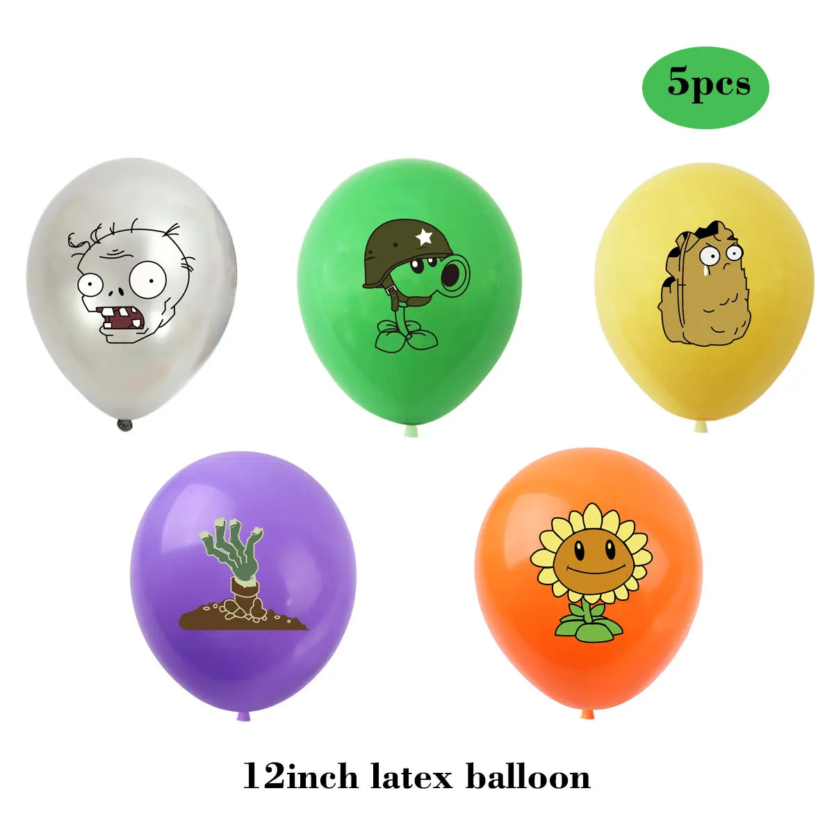 10Pcs 12inch Plants VS Zombies Pvz Latex Balloons Happy Birthday Game Theme Ballons Party Supplies Decoration Toy