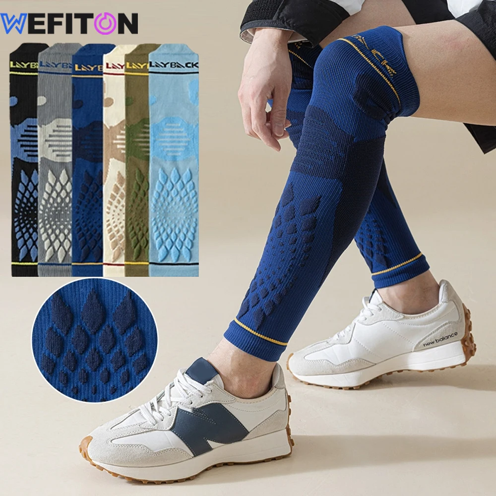 WEFITON 1Pair Calf Compression Sleeves for Men and Women - Leg Compression Sleeve - Footless Compression Socks for Runner Sports