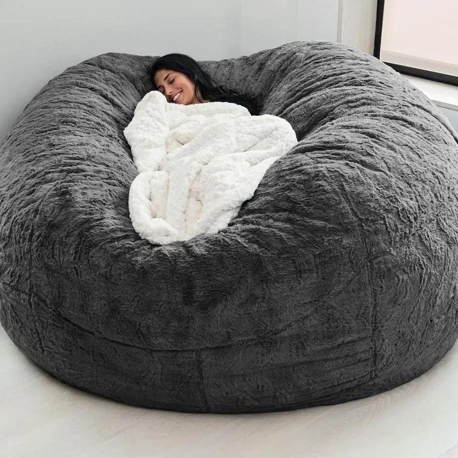 1PC Lazy Sofa Bean Bag Faux Fur Bean Bag Bean Bag Bean Bag Chair Bean Bag Chair with Filling Giant Bean Bag Bean Bag Bean Bag