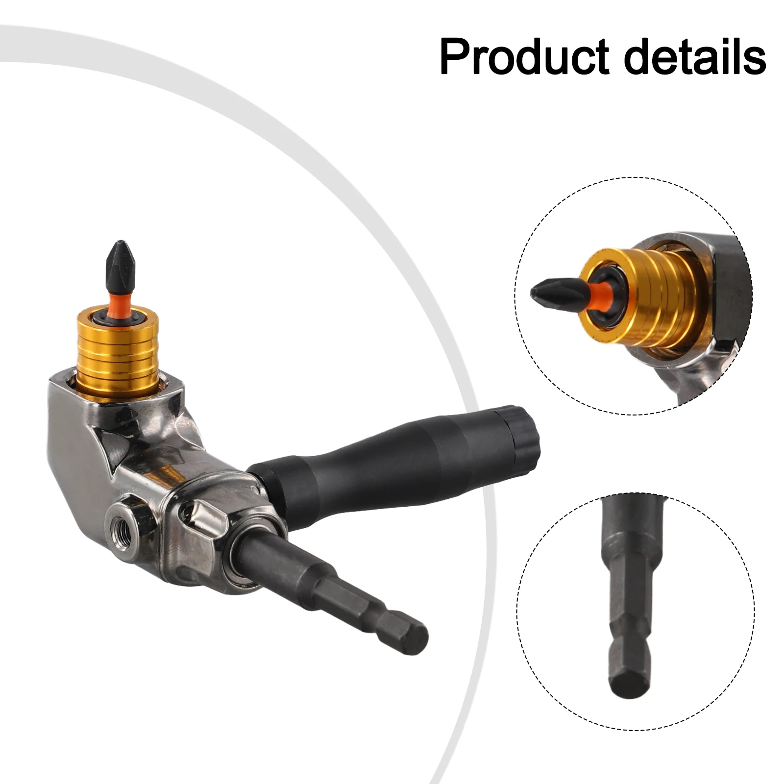 For DIY Projects Right Angle Screwdriver Electric Drill Adapter High Strength And Hardness Left And Right Handle Switch