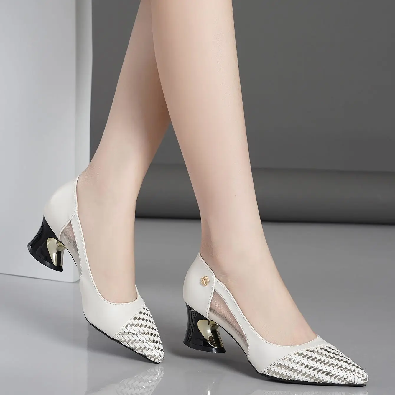 Pointy fashion high heel casual casual professional single shoes