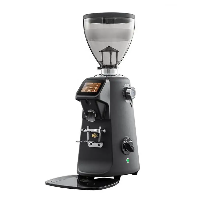 PANCERKA High Quality Automatic Espresso Coffee Grinder 74mm Flat Burr Type Stainless Steel Blade LCD Screen For Household Use