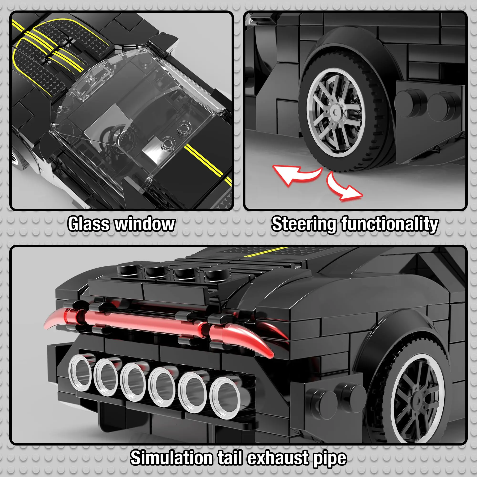 Speed Sport Car Model City Classic Racing Vehicle Building Blocks 1:24 Scale Super Racers Bricks Holiday Gift Desktop Decoration image 2