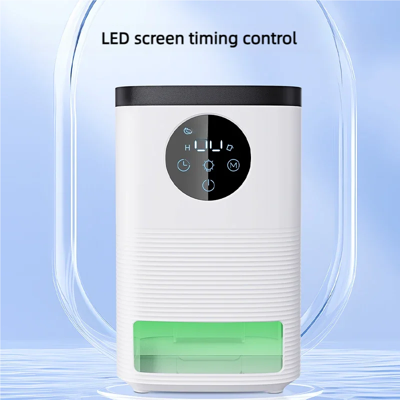 LED 스크린 공기 제습기, 휴대용 무소음 습기, 공기 건조기, 1.4L 홈 침실 사무실 주방 탈취제, EU/US 플러그