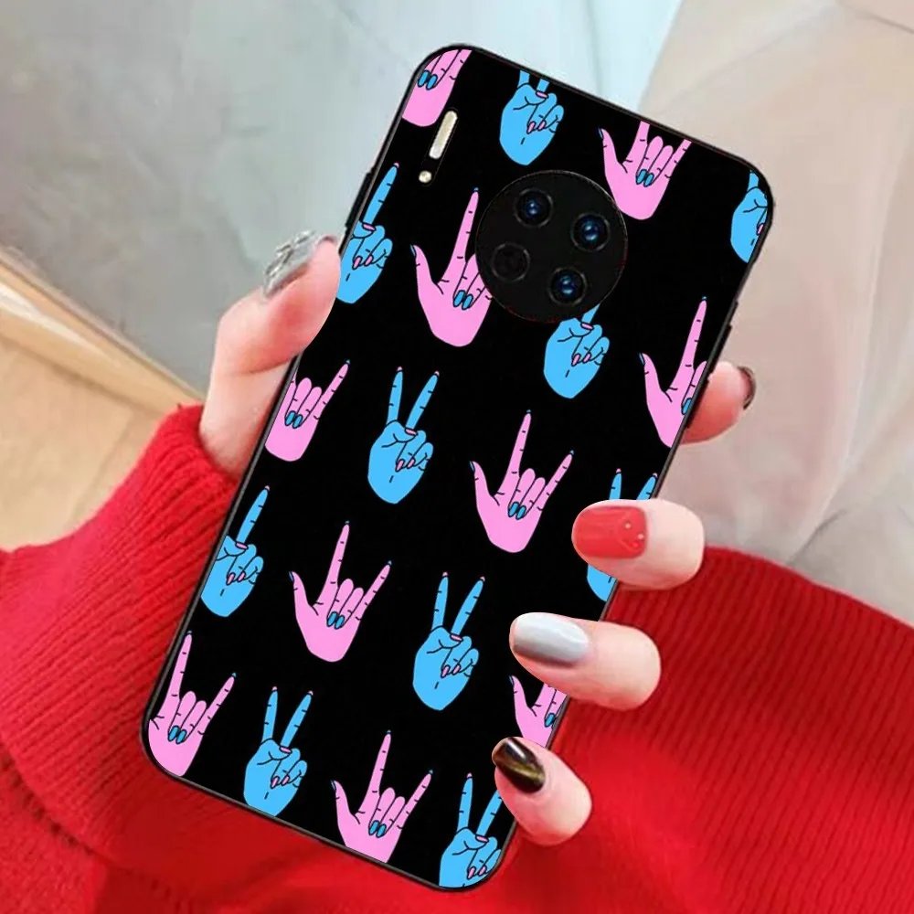 Dark style Pattern Phone Case For Huawei Mate 10 20 30 40 50 lite pro Nova 3 3i 5 6 SE 7 pro 7SE