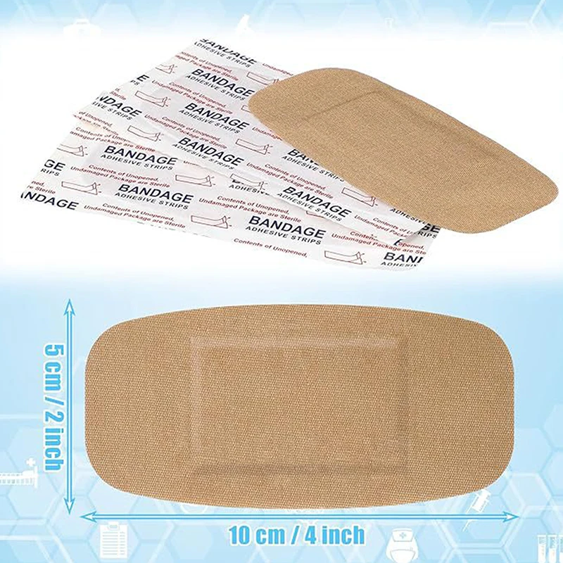 Pano elástico cintura Band Aid, Tambor em forma de banda grande, Tecido de vestir extragrande, ferida grande, 5 pcs, 10pcs