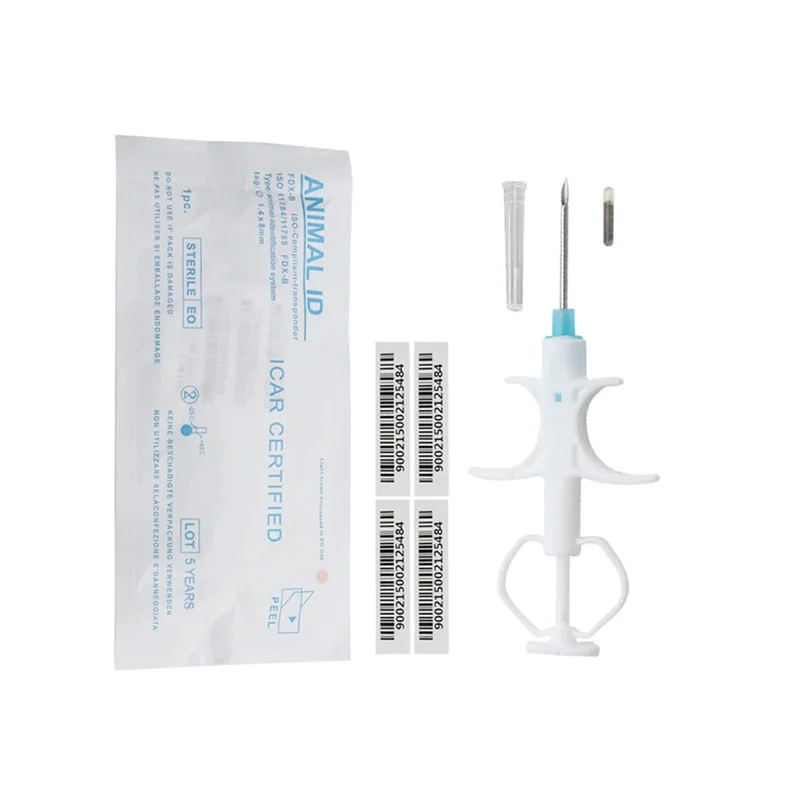 20pcs/Pack Pet EM4305 Microchip 134.2KHz FDX-B Animal ID Chip Animal Microchip Syringe International Standard