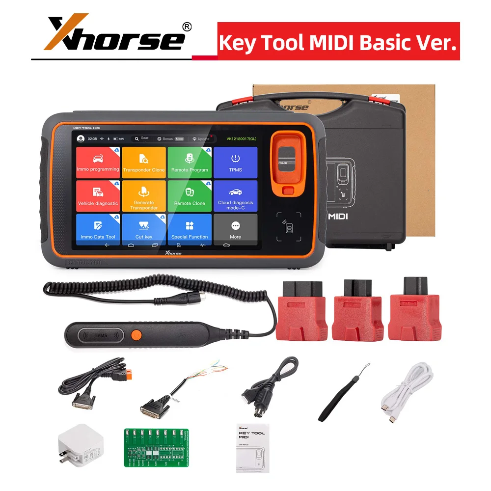 

Xhorse Key Tool MIDI Basic Version 2-in-1 Automotive Solution For IMMO Programming and TPMS Function