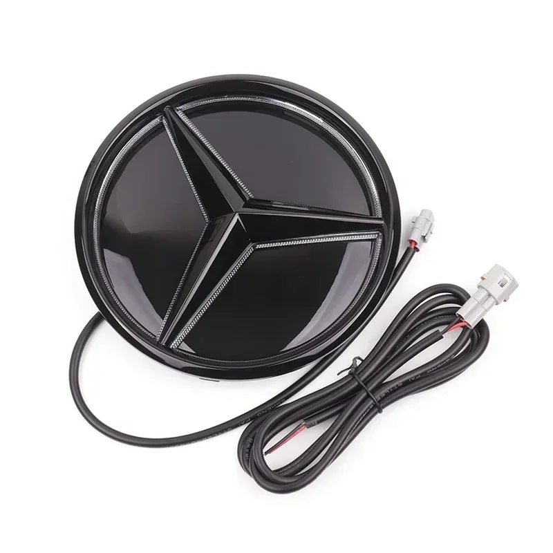 

Автомобильная наклейка 2025 года, популярная для Benz для Mercedes Benz, светодиодная эмблема, передняя решетка, звездная подсветка, логотип, белый, синий, красный значок W204