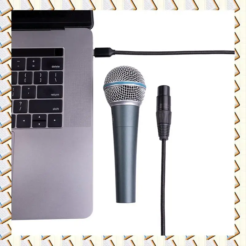 A14M 2X USB C - XLR 암 케이블, USB C 마이크 케이블 타입 C 남성 - XLR 암 마이크 링크 스튜디오 오디오 코드 (2M/6.6FT)