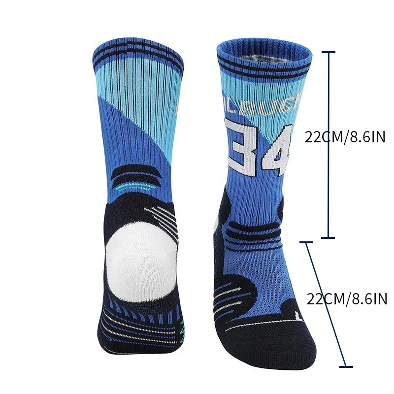 Men's Profession Basketball Socks Thick Cushion Blisters Free Elite Crew Basketball Socks Euro Size 40 45