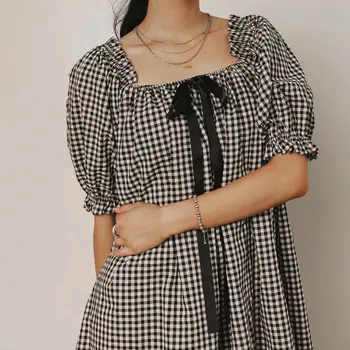 10 best sales sukienka w kratkę gingham damska - №1