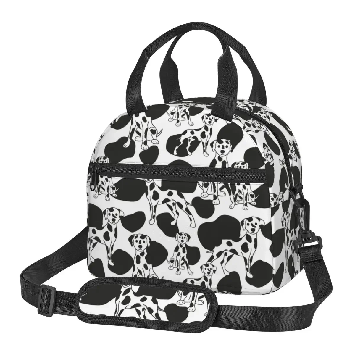 

Spots And Dots Dalmatian Dalmatian Dog Print Lunch Bags Insulated Bento Box Lunch Tote Picnic Bags Thermal Bag for Woman School