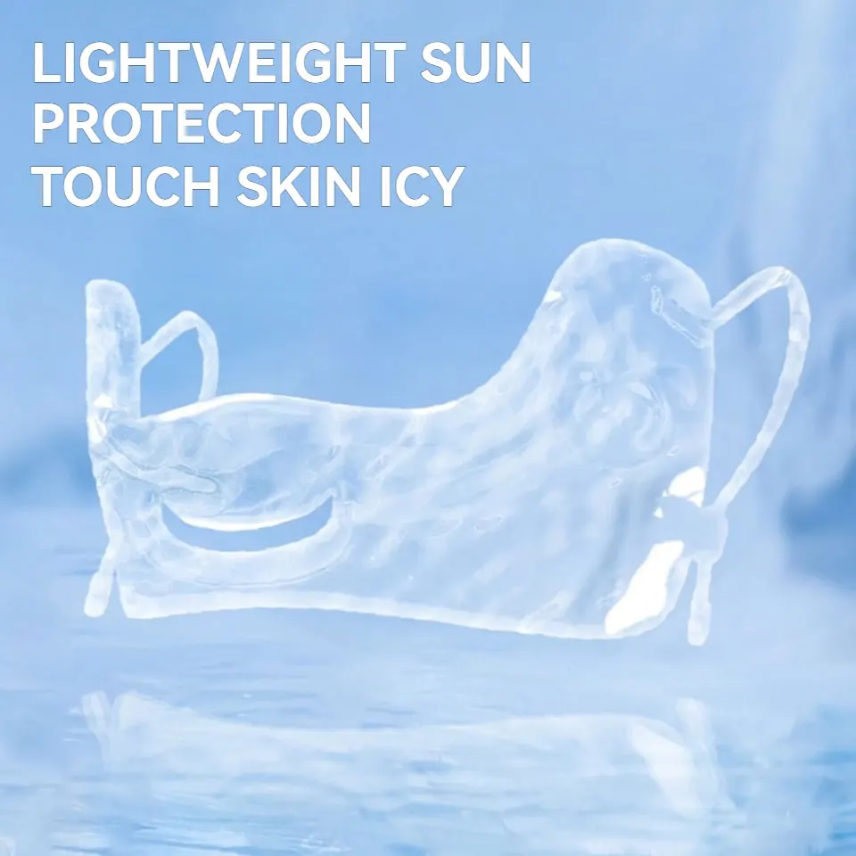 GTUBIKE Summer Ice Silk Mask Sunscreen Face Scarf Solid Color Sunscreen Eye Patches UV Protection Sunscreen Face Cover Riding view 4