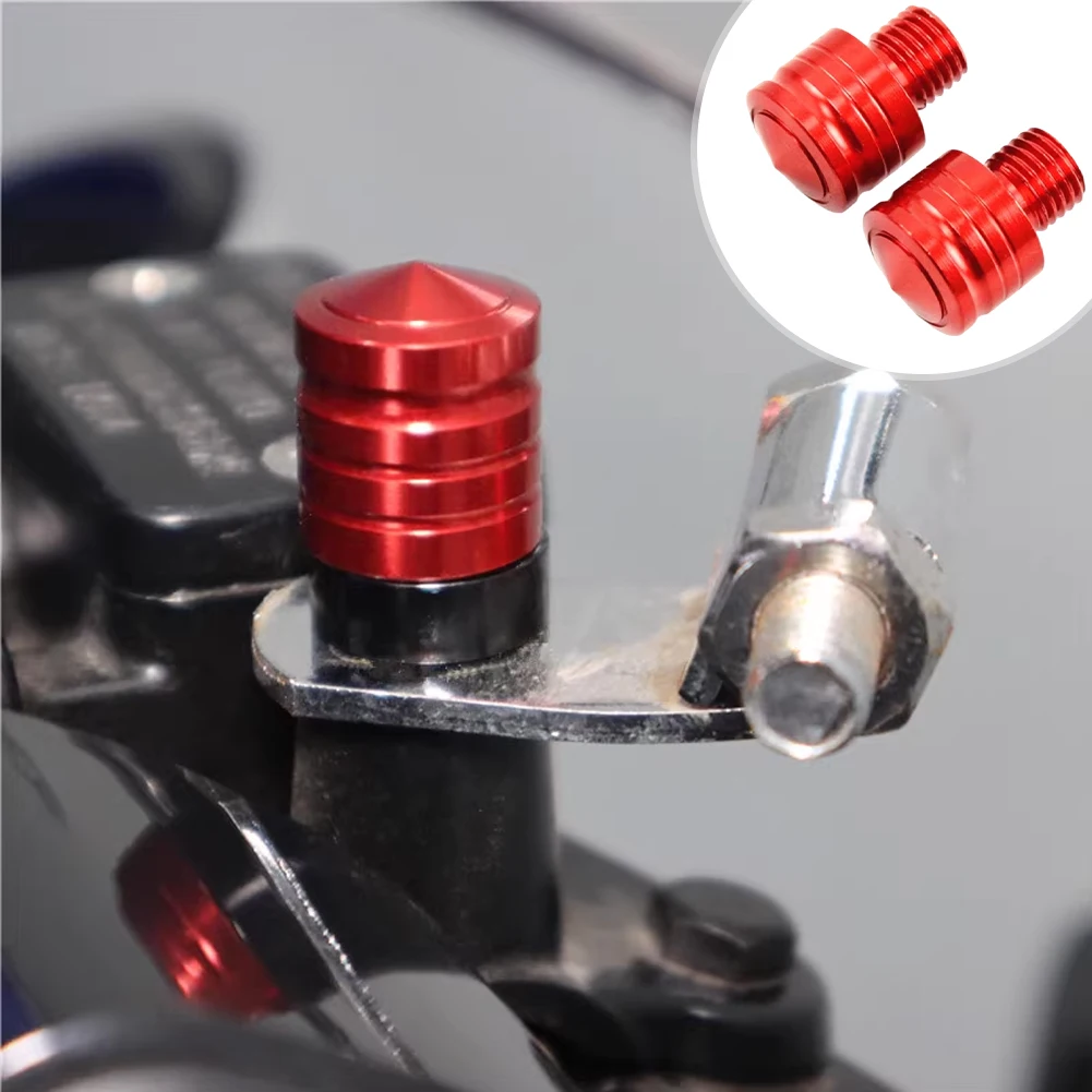 2Pcs M8 M10 Motorcycle CNC Aluminum Rear View Mirror Screws Hole Plugs Screws Rearview Mirror Anti-Rust Holder Screw