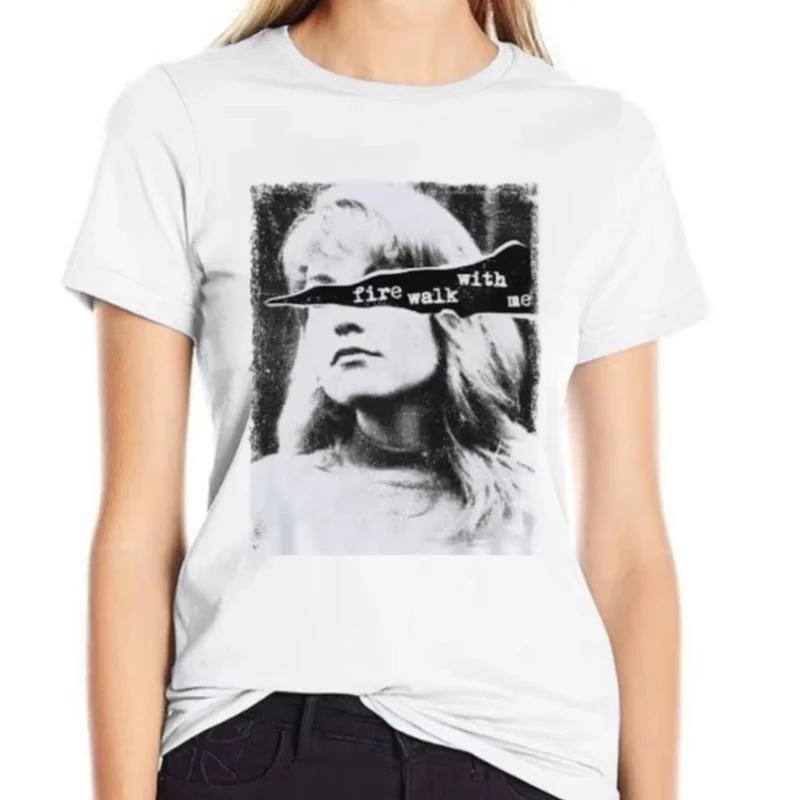 

Twin Peaks "Laura Palmer" Walking with Fire "T-shirt Women's T-shirt Four Seasons New Style Unisex Casual T-shirt