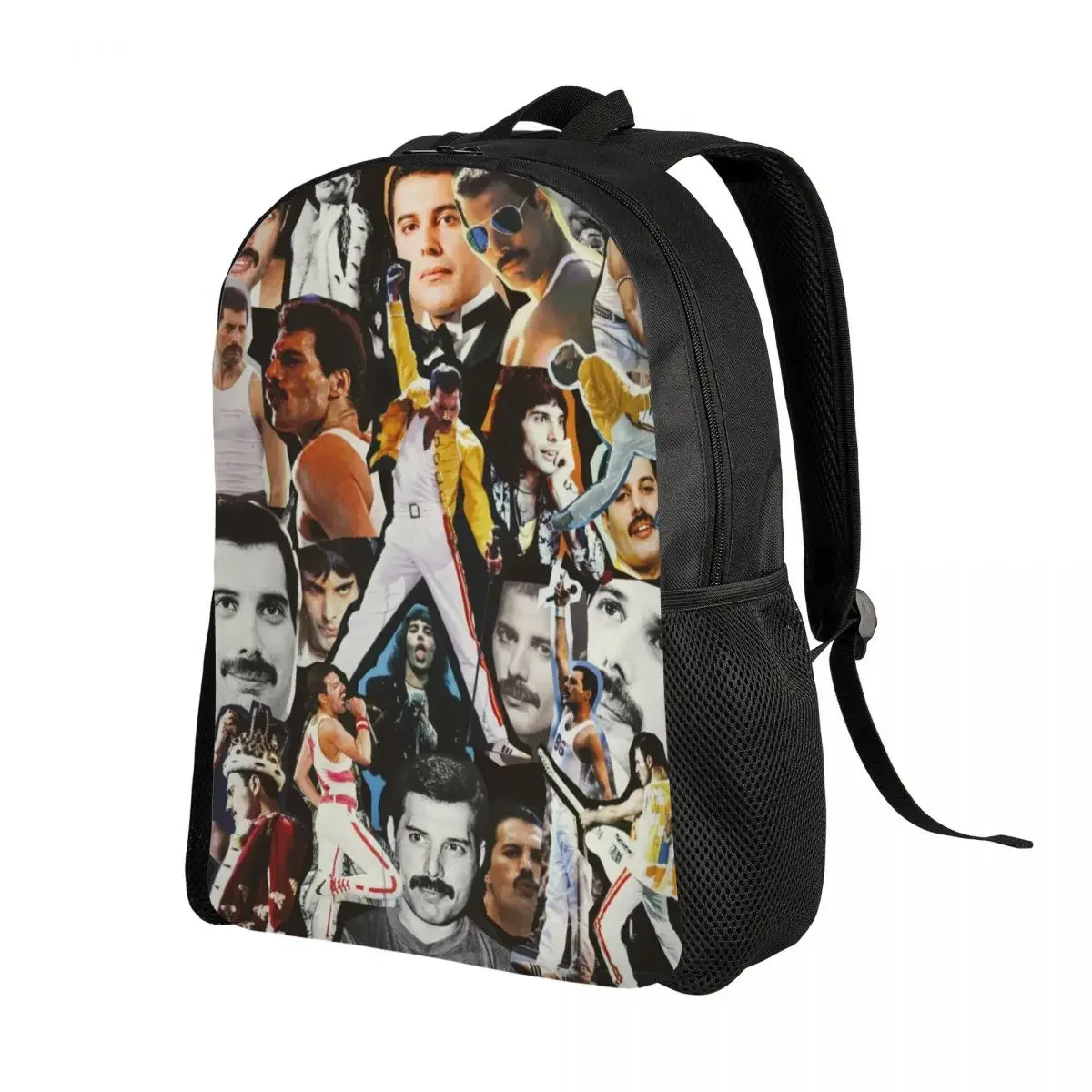 Custom 3D Print Freddie Mercury Collage Backpack for Boys Girls School College Travel Bags Men Women Bookbag Fits 15 Inch Laptop