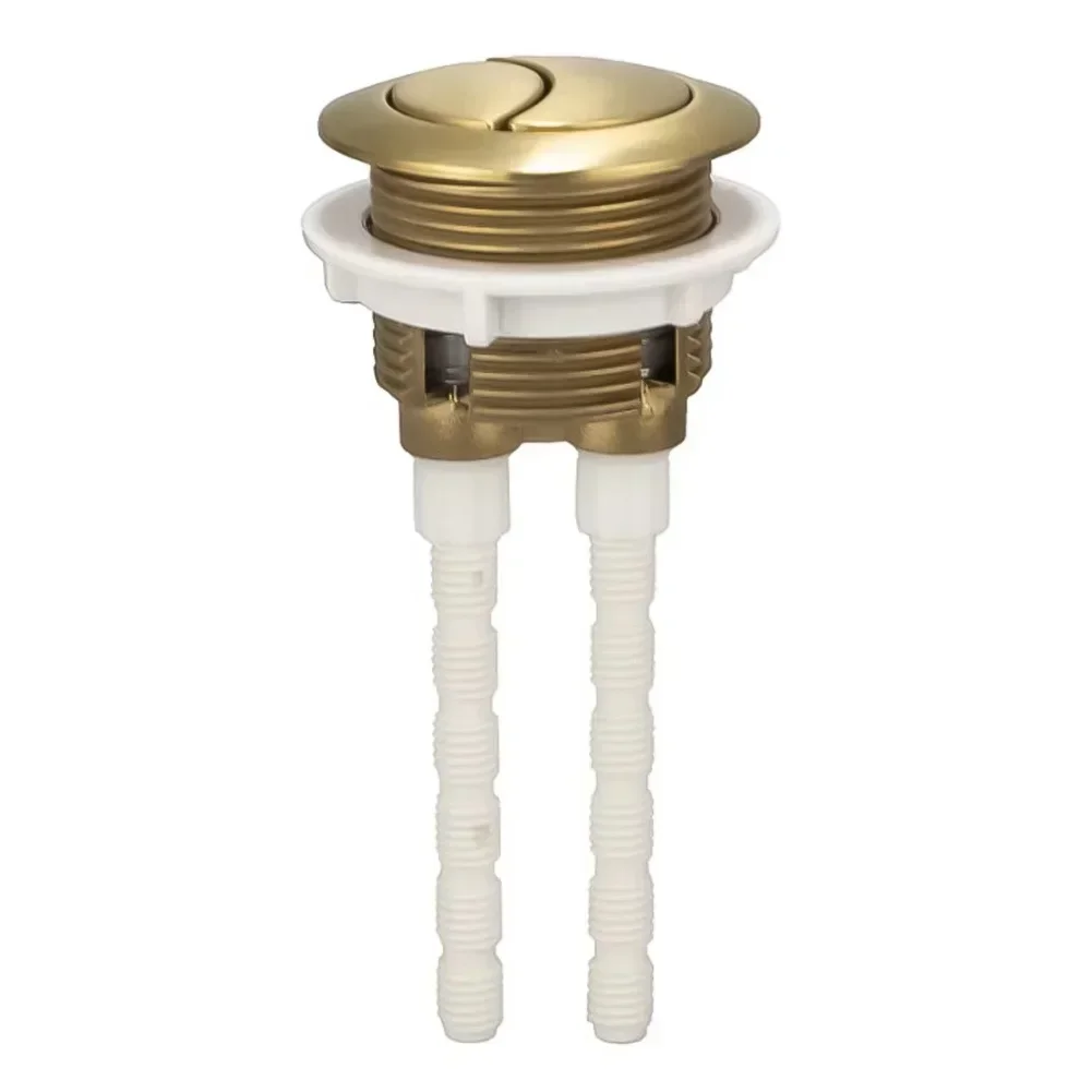 1pcs 38mm Brushed Brass Gold Toilet Flush Cistern Button Close Coupled Toilet Button Flush Valve Dual Flush Button Bathroom