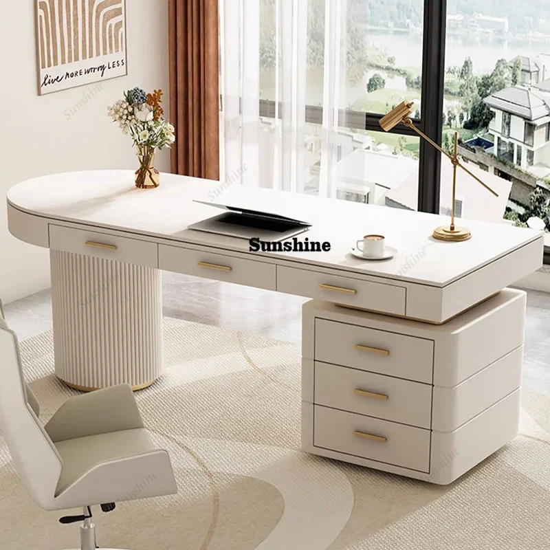 YDesign Nordic Office Desk White Storage Crafts Reception Organizers Drawer Office Desk Modern Study Scrivania Trendy Furniture