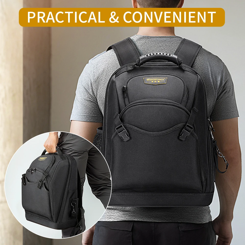 WINHUNT Heavy-Duty Tool Bag, Shoulder Tool Bag, Multi-Functional, Wear-Resistant, Waterproof