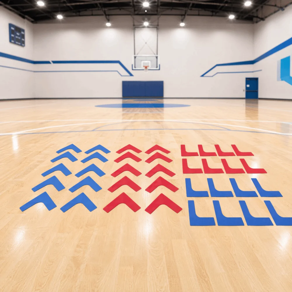 10pcs Right Angle Shape Court Line Markers Plane Landmark Design Reusable Material Boundary Markers Sports Court Markers