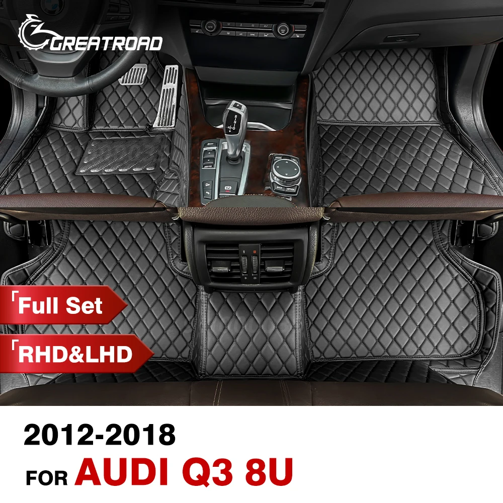 

Автомобильные коврики для AUDI Q3 8U 2012-2018, индивидуальные накладки на ножки, автомобильный коврик, крышка, аксессуары для интерьера