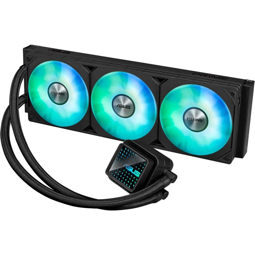 ASUS Prime LC 360 ARGB الكل في واحد AIO CPU Liquid Cooler AMD: AM5 & AM4 Intel: LGA 1851, 1700, 1200, 115x وحدة المعالجة المركزية المصممة خصيصًا