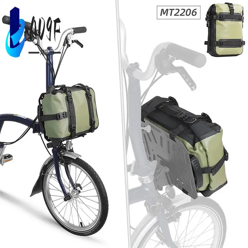 

A09F-Rhinowalk Bike Bag Adapter Front Rack Bag Carrier Block Adapter For Brompton Folding Bike Basket Box Cycling Accessory