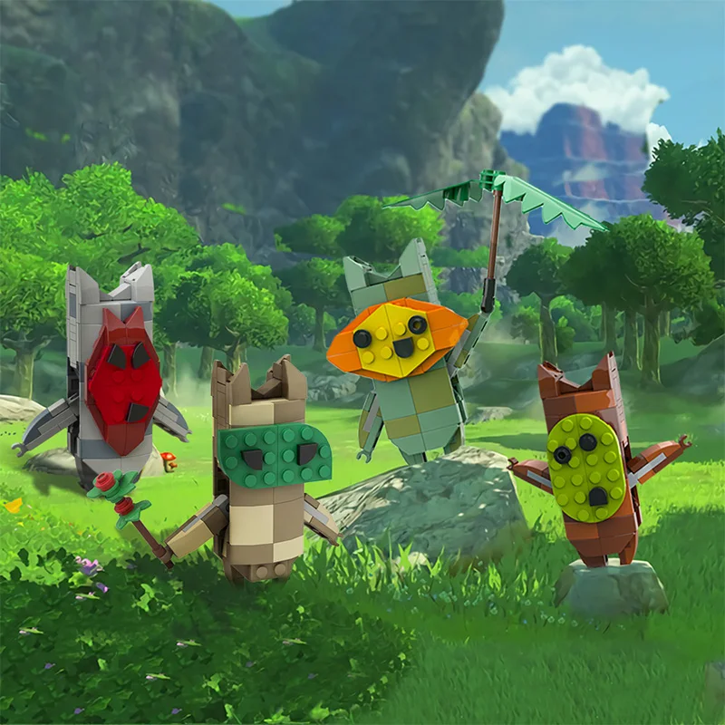 

Korok Seed Spirits MOC Building Blocks, Forest Creatures with Maracas, Adventure Game DIY for Collectors