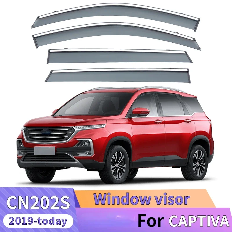 Window Shields for Chevrolet Captiva C100 CN202S 2006-2023 Accessories Tape Side Window Sun Rain Guards Deflectors Window visor