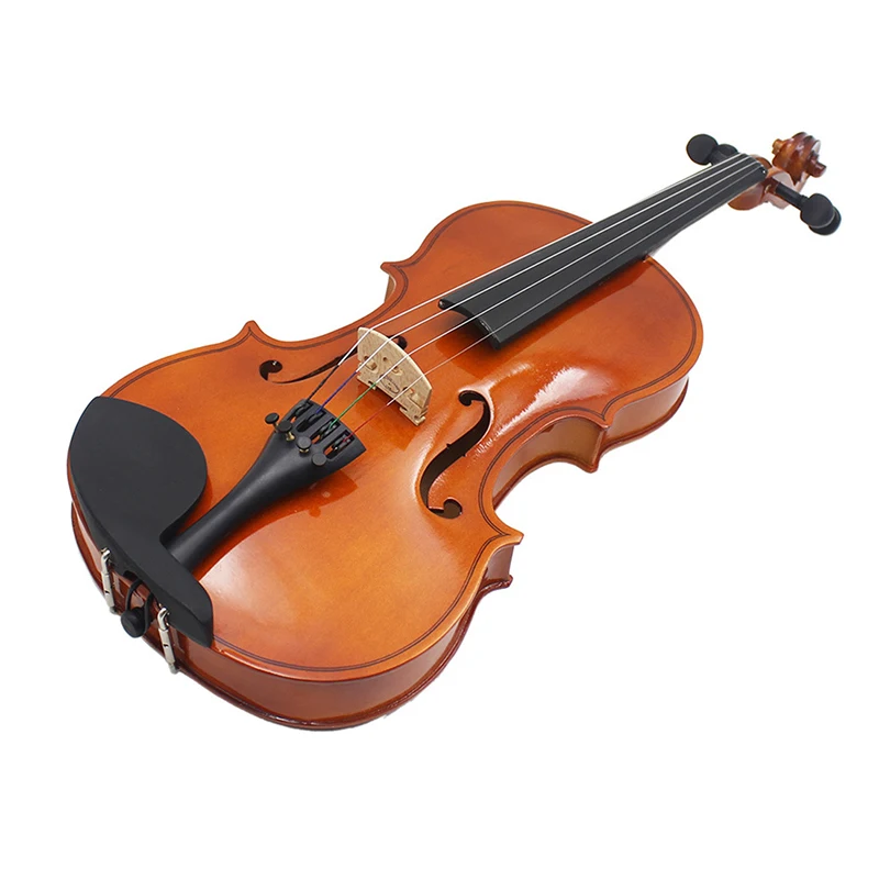 Solid Wood Violin Adult Professional 4x4 Violin Dark Wood Tailpiece Violins Multi-size Accessories Beginners Music Instruments