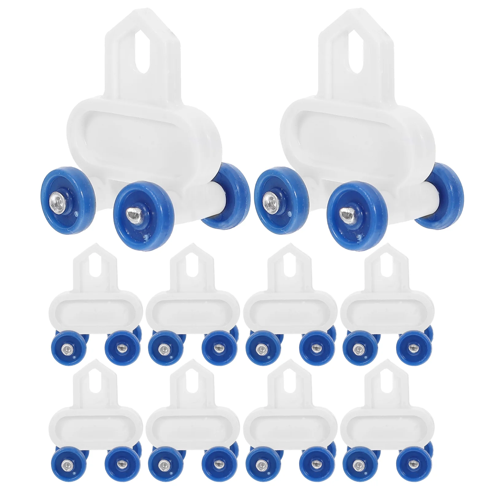 20 Pcs Curtain Track Pulley DIY Runner Plastic Rollers Rail Component Drapery Wheel