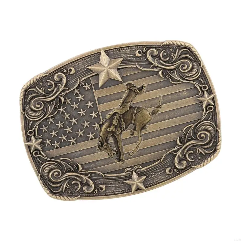 270D Punk เข็มขัดโลหะหัวเข็มขัด Golden Horse เข็มขัดหัวเข็มขัด DIY อุปกรณ์เสริมสำหรับ Unisex