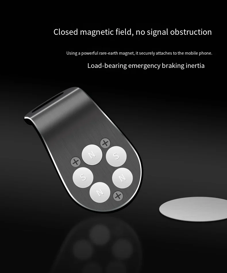 Suporte magnético universal para celular, suporte para celular com clipe para ventilação de ar, suporte magnético para GPS compatível com iPhone, Sams