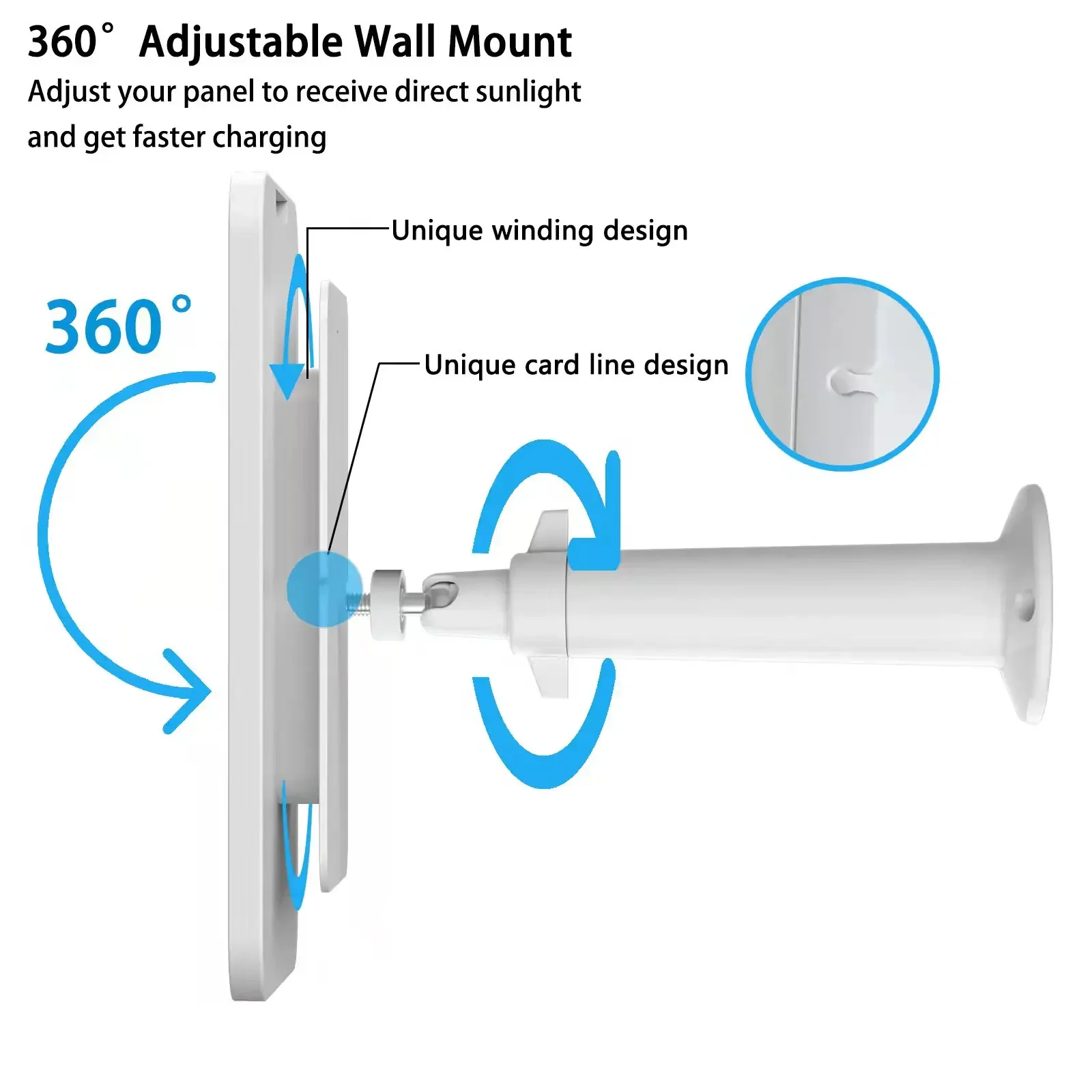 Imagem -03 - Painel Solar de Carregamento para Arlo Pro Energia Contínua para Manter a Vida Útil da Bateria Cabo Montagem Branco Não para Arlo Pro 4w