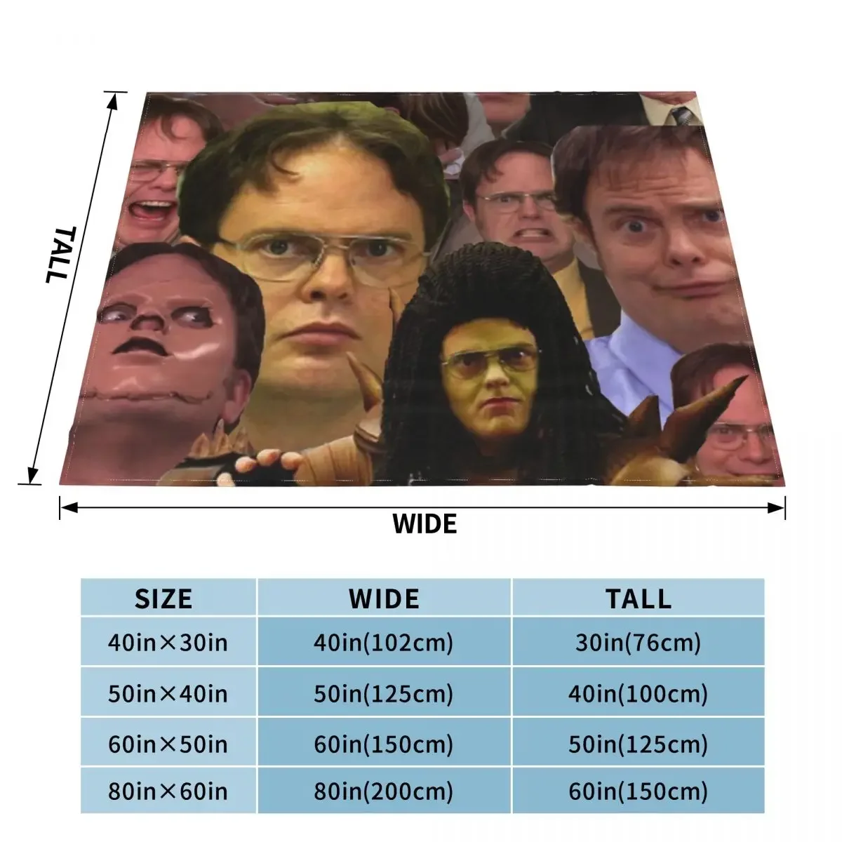 Dwight K. Schrute Throw Blanket Sofas Luxury Designer Blankets