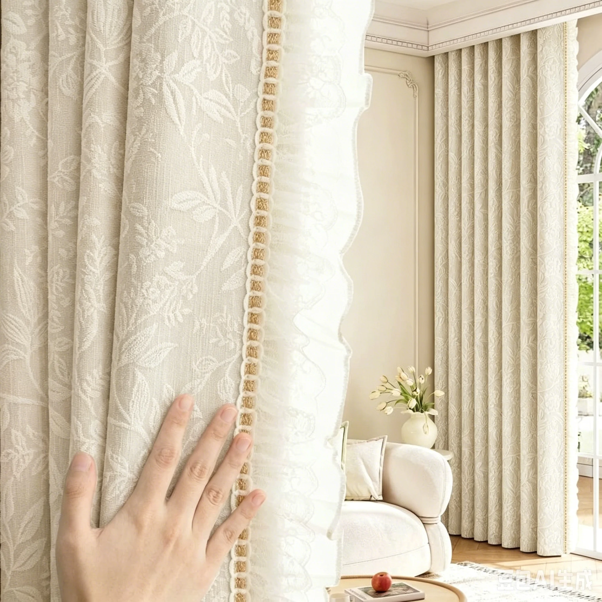 Double-sided Gorgeous Blackout Curtain Living Room Soundproof Sunshade Cloth Household Bedroom Window Drapes Washable Customized