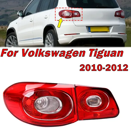 Imagen 1 del producto Luz trasera de coche para Volkswagen Tiguan 2010 2011 2012, luz de freno trasero, luz de señal de parada, carcasa de lámpara trasera sin bombilla, piezas de automóvil