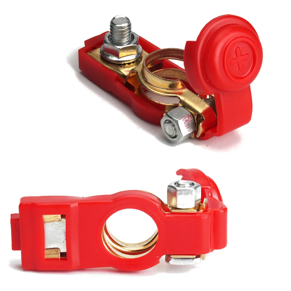 

Car Terminal Clamps Kit Positive Negative Connectors Covers Set Universal Cleaning Protection Clamp for Cars Boats Rv