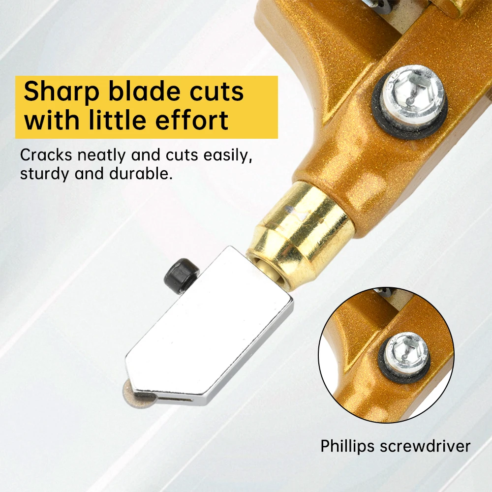 2 in 1 Diamond Tile Glass Cutter Handheld Detachable Professional Ceramic and Porcelain Cutting Manual Multifunction Hand Tool