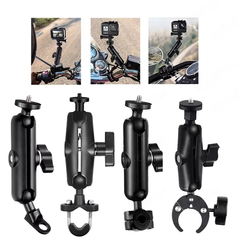 For GoPro 13 12 11 10 Motorcycle Bicycle Holder Handlebar Mount Bracket For Insta 360 X5 X4 DJI OSMO 360 Action 6 5 4 Accessory